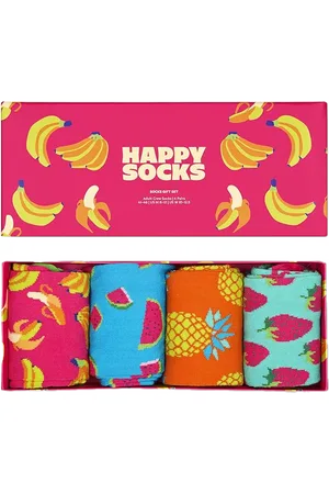 Happy Socks Pink 4-Pack Banana Socks Gift Set