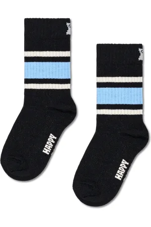 Happy Socks Kids Striped Sneaker Socks | Organic Cotton Crew Socks