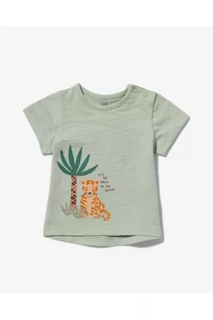 HEMA Baby T-shirts - Newborn T-shirt Katoen Met Tijger