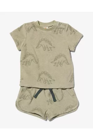 HEMA Baby Outfit sets - Baby Kledingset Badstof Dino