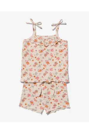 HEMA Baby Outfit sets - Baby Kledingset Ajour Bloemen