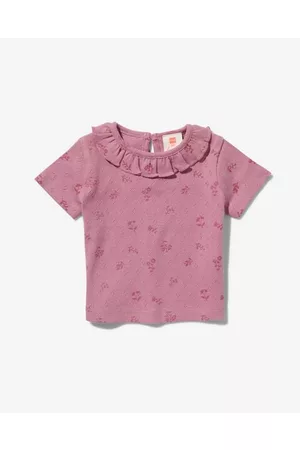 HEMA Baby T-shirts - Newborn T-shirt Met Ruffles En Ajour