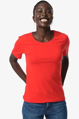 HEMA Dames Shirt Slim Fit O-hals Korte Mouw