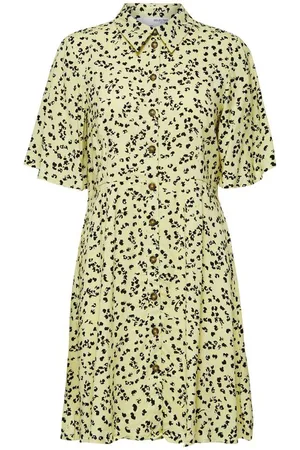SELECTED SLFUMA 2/4 SHORT AOP SHIRT DRESS M Casual Jurk Dames L/40