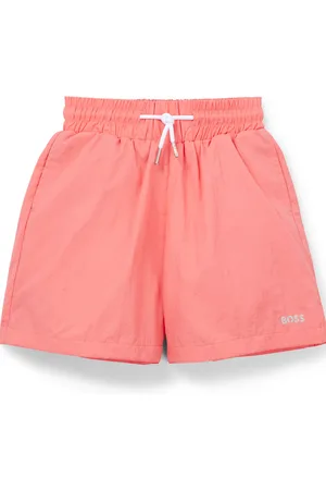 HUGO BOSS Kindershort met logo in metallic-look