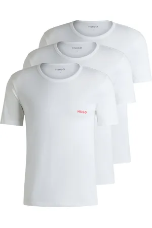 HUGO BOSS Drie katoenen underwear T-shirts met logoprint