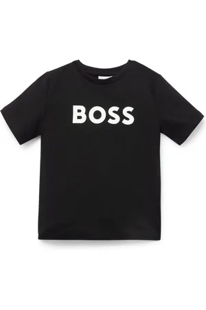 HUGO BOSS T-shirt voor kinderen van katoenjersey met contrastlogo