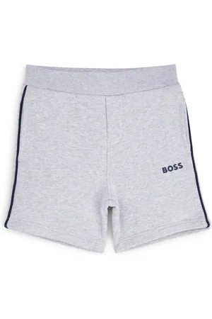 HUGO BOSS Kindershort van een katoenmix met strepen en logo