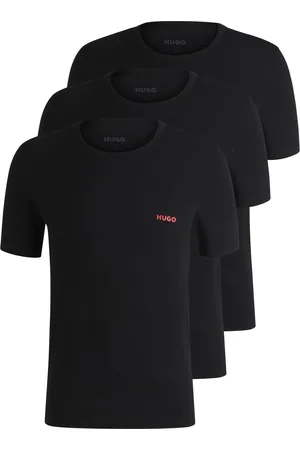 HUGO BOSS Drie katoenen underwear T-shirts met logoprint