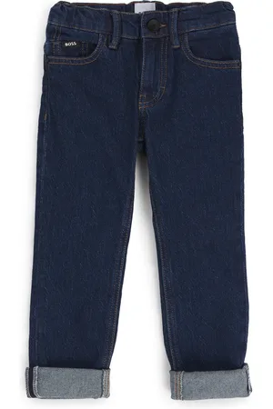 HUGO BOSS Slim-fit kinderjeans met Double B-monogramstud
