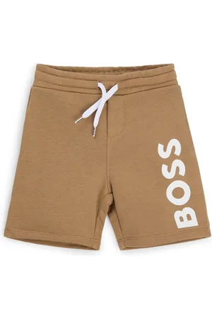 HUGO BOSS Kindershort van fleece met verticale logoprint