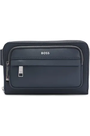HUGO BOSS Gestructureerde crossbodytas met logodetails