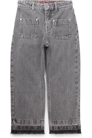 HUGO BOSS Relaxed-fit kinderjeans van grijs katoenen denim
