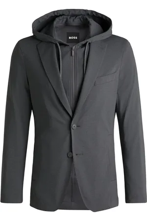 HUGO BOSS Slim-fit blazer met geïntegreerde capuchon