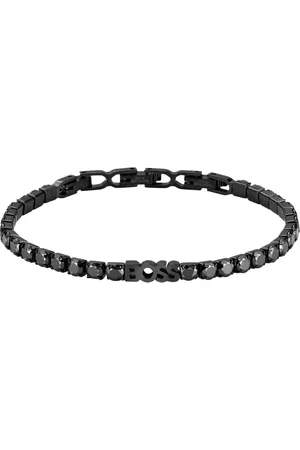 HUGO BOSS Ketting tennisarmband met zwarte kristallen