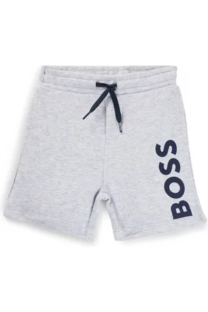 HUGO BOSS Kindershort van fleece met verticale logoprint