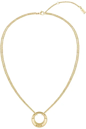 HUGO BOSS Goudkleurige ketting met logohanger