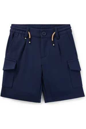 HUGO BOSS Cargoshort voor kinderen van stretchmateriaal met trekkoord aan de tailleband