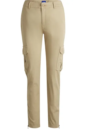HUGO BOSS Slim-fit cargobroek van stretchkatoen