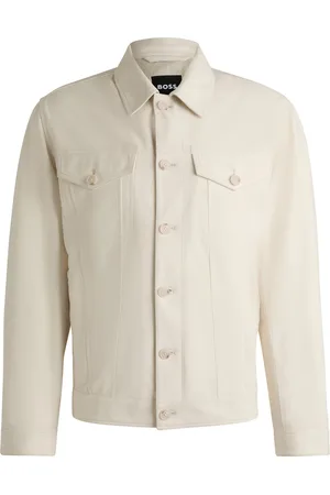 HUGO BOSS Regular-fit jas van suède