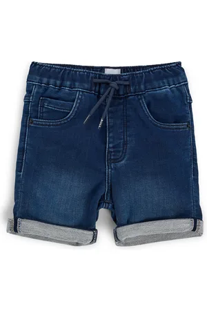 HUGO BOSS Kindershort van gebreid blauw stretchdenim