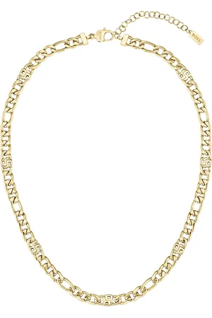 HUGO BOSS Gold-tone chain necklace with Double B monograms