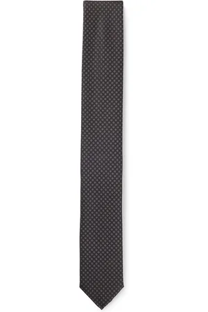 HUGO BOSS Stropdas van zijde met geometrisch jacquarddessin