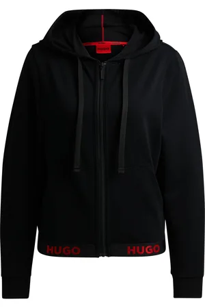 HUGO BOSS Relaxed-fit hoodie met logotailleband