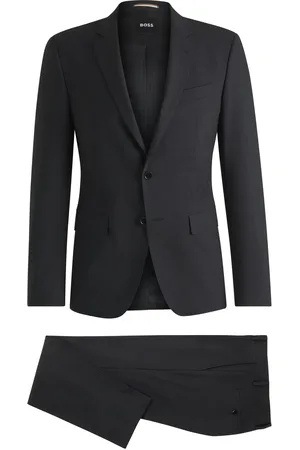 HUGO BOSS Slim-fit pak van scheerwol met stretch