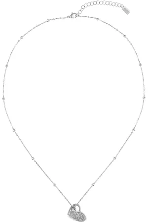 HUGO BOSS Zilverkleurige ketting met twee hartjes