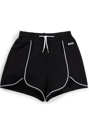 HUGO BOSS Kindershort van stretchmateriaal met biezen en logo