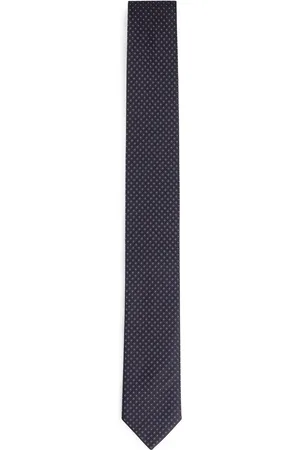 HUGO BOSS Stropdas van zijde met geometrisch jacquarddessin