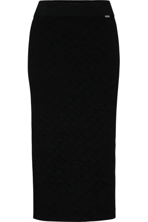 HUGO BOSS Kokerrok met gebreid jacquarddessin