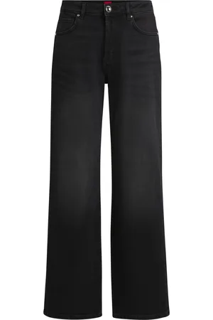 HUGO BOSS Straight-fit jeans met hoge taille van stretchdenim