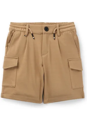 HUGO BOSS Cargoshort voor kinderen van stretchmateriaal met trekkoord aan de tailleband