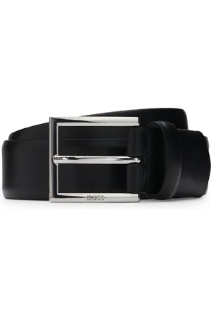 HUGO BOSS Dressletic-riem van leer met verdekt, elastisch gedeelte