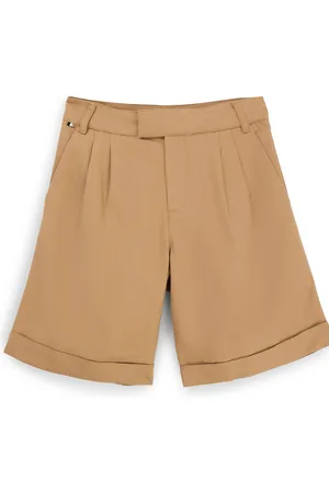 HUGO BOSS Loose-fit twill kindershort van een katoenmix