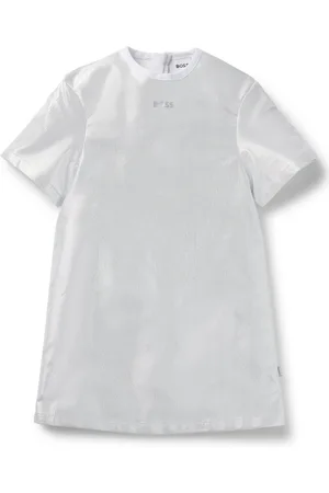 HUGO BOSS T-shirtjurk voor kinderen met metallic effect en logoprint