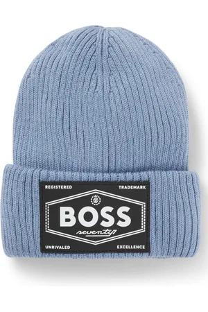 HUGO BOSS Kinderbeanie met logopatch en voering van imitatiebont