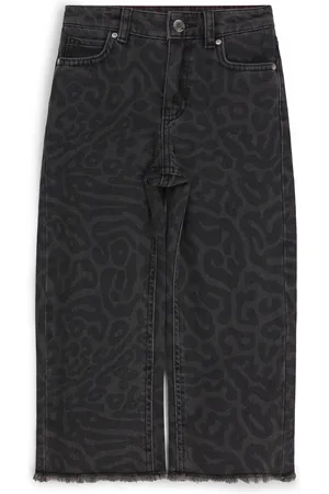 HUGO BOSS Relaxed-fit kinderjeans van denim met luipaardprint