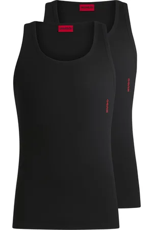 HUGO BOSS Set van twee tanktops van stretchkatoen met logo