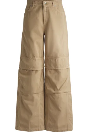 HUGO BOSS Cargobroek van katoenen twill met wijde pijpen