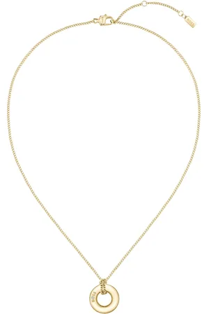 HUGO BOSS Goudkleurige ketting met logoring