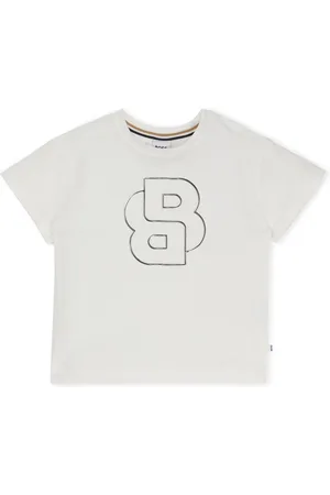 HUGO BOSS T-shirt voor kinderen van stretchkatoen met Double B-monogram