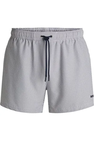 HUGO BOSS Zwemshorts van gestreepte seersucker