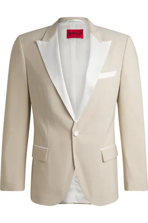 HUGO BOSS Slim-fit smokingjasje van een wolmix