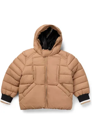 HUGO BOSS Gewatteerde kinderjas met logopatch in rubberlook