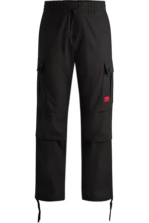 HUGO BOSS Regular-fit cargobroek van ripstop-katoen