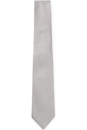 HUGO BOSS In Italië vervaardigde stropdas van zijdejacquard met dessin
