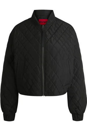 HUGO BOSS Gewatteerd bomberjack met ritstrekker van lint